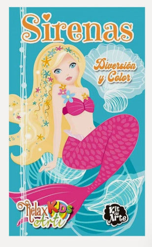 Relax Arte Kids. Sirenas. Diversión Y Color Con 12 Colores