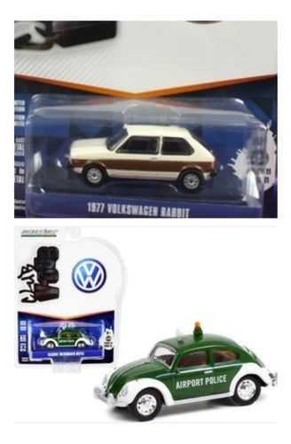 1 Carro Volkswagen Rabbit 1977&classic Beetle Greenlight