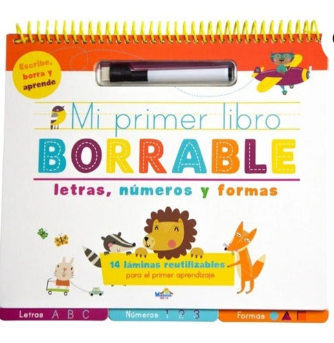 Mi Primer Libro Borrable Letras Números Y Formas Envío Grati