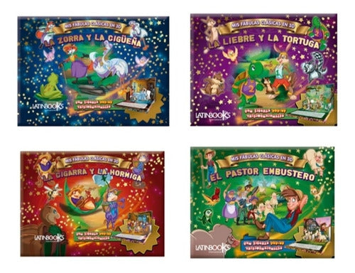 Mis Fábulas Clásicas En 3d Pop Up Colección 4 Tomos. Oferta