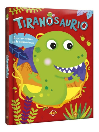 Colección 4 Libros Rompecabezas Tiranosaurio, Triceratops...