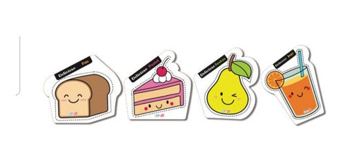 Set 4 Libros De Cuentos Delicioso. Pastel, Pan, Jugo, Frutas