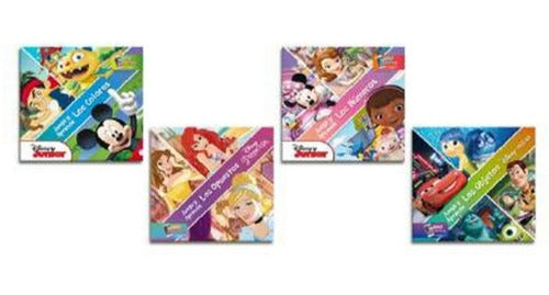 Colección 4 Libros De Actividades Disney Opuestos,números...