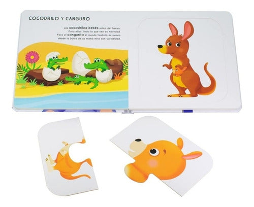 Set 4 Libros C/rompecabezas Mezclados Animales De La Granja