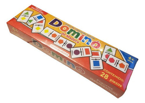 Dominó Figuras Geométricas (28 Piezas) Madera Educativo