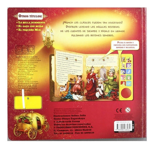 Cuento Sonoro Cenicienta 10 Sonidos Pasta Dura