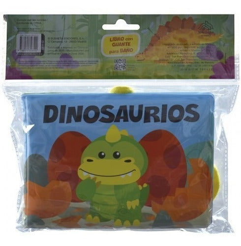 Libro Manopla Dinosaurios Con Guante Para Baño