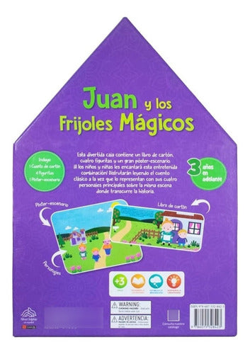 Libro Juan Y Los Frijoles Mágicos Con 4 Figuritas Pasta Dura