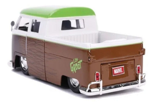 Jada Diecast 1:24 Groot 6 1963 Vw Bus Pickup Con Figura