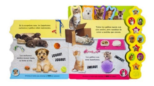 Libro Pasta Dura Animales Bebés 10 Lindos Sonidos