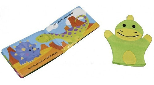 Libro Manopla Dinosaurios Con Guante Para Baño