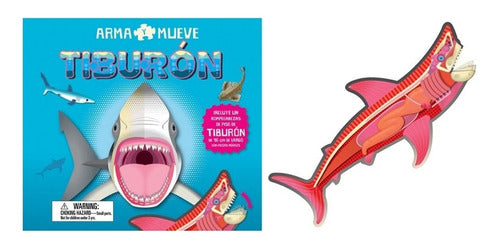 Libro Arma Y Mueve: Tiburón, Incluye Rompecabezas