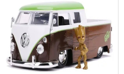 Jada Diecast 1:24 Groot 6 1963 Vw Bus Pickup Con Figura