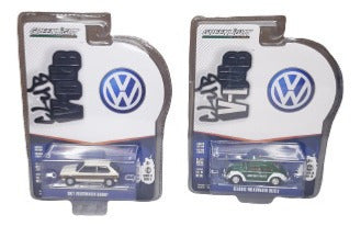 1 Carro Volkswagen Rabbit 1977&classic Beetle Greenlight