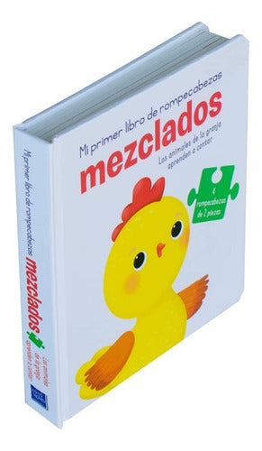 Set 4 Libros C/rompecabezas Mezclados Animales De La Granja