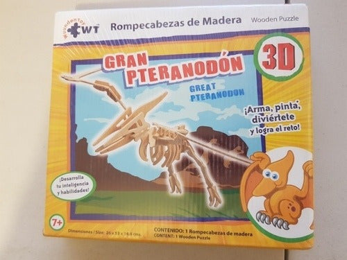 Rompecabezas De Madera Gran Pteranodón 3d