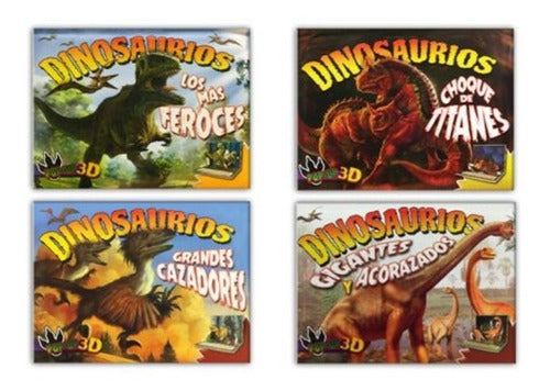 Cuentos Infantiles Dinosaurios Pop Up 3d 4 Tomos