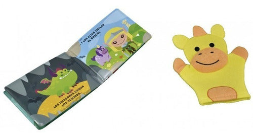 Libro Manopla Unicornios Con Guante Para Baño