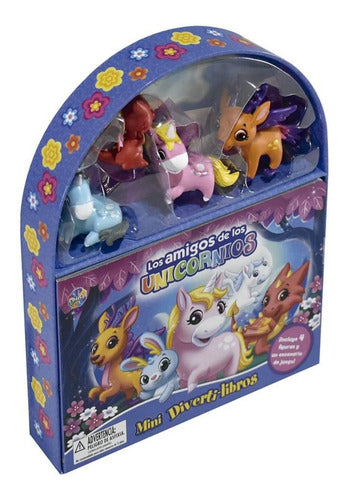 Mini Divertilibros: Los Amigos De Los Unicornios + 4 Figuras