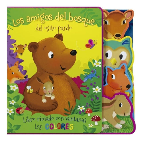 Set 4 Libros Con Ventanas.amigos Del Bosque, Selva, Granja..