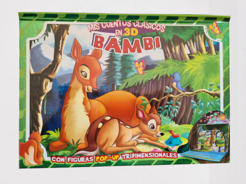 Set 4 Libros Mis Cuentos Clásicos En 3d,cenicienta,bambi...