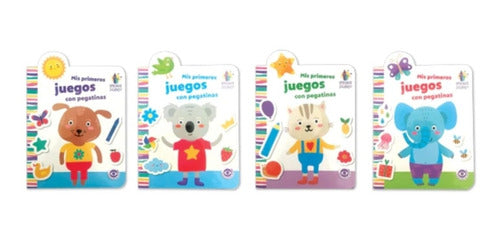 Set 4 Libros. Mis Primeros Juegos Con Pegatinas Entorno