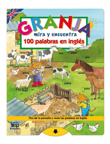 Libro Granja: Mira Y Encuentra 100 Palabras En Inglés