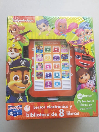 Lector Electrónico Y Biblioteca 8 Libros Nickelodeon