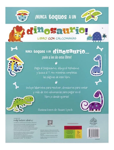 Libro Texturas ¡nunca Toques A Un Dinosaurio! Pasta Blanda
