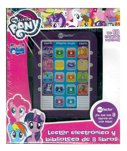 Lector Electrónico Y Biblioteca De 8 Libros My Little Pony