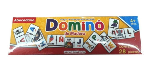 Dominó Abecedario (28 Piezas) Madera Educativo