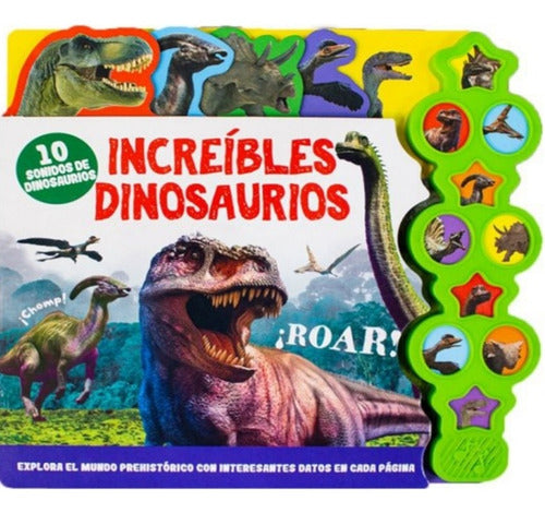 Libro Pasta Dura Increíbles Dinosaurios 10 Sonidos