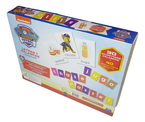 Educando Letras Y Palabras. Paw Patrol Nickelodeon Tarjetas