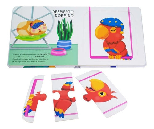 Set 4 Libros C/rompecabezas Mezclados Animales De La Granja