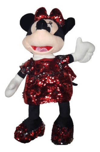Peluche Minnie Mouse Disney 50 Cm Lentejuelas Brillantes