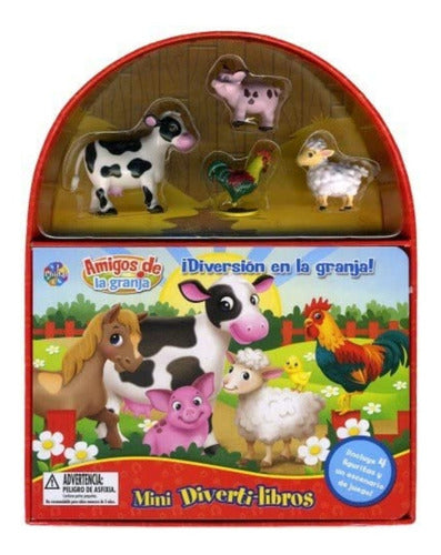 Mini Divertilibros. ¡diversión En La Granja!con 4 Figuras