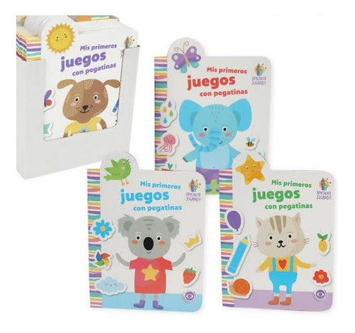 Set 4 Libros. Mis Primeros Juegos Con Pegatinas Entorno