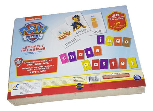 Educando Letras Y Palabras. Paw Patrol Nickelodeon Tarjetas