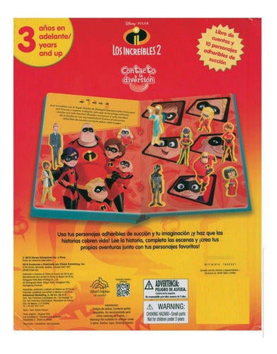 Los Increíbles 2 Libro Contacto A La Diversión 10 Figuras