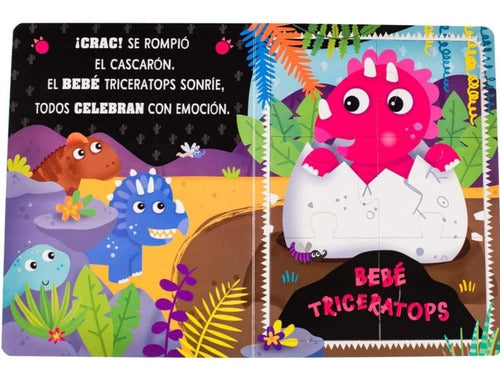 Colección 4 Libros Rompecabezas Tiranosaurio, Triceratops...