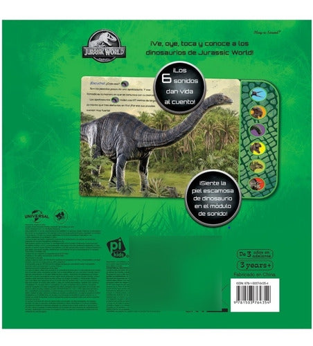 Jurassic World ¡mira, Oye, Ruge! 6 Sonidos, Texturas Siente