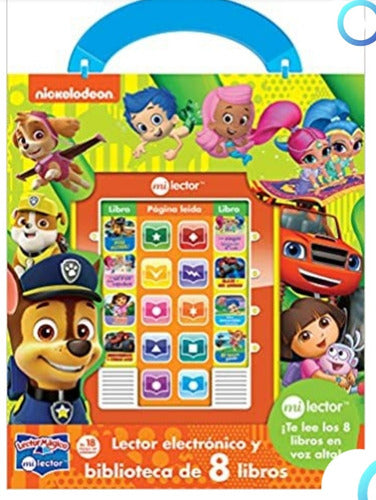 Lector Electrónico Y Biblioteca 8 Libros Nickelodeon