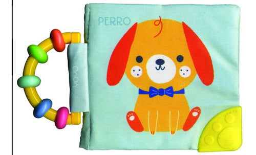 Set 3 Libros De Tela Suave Con Sonaja Perro, Gato Y Vaca