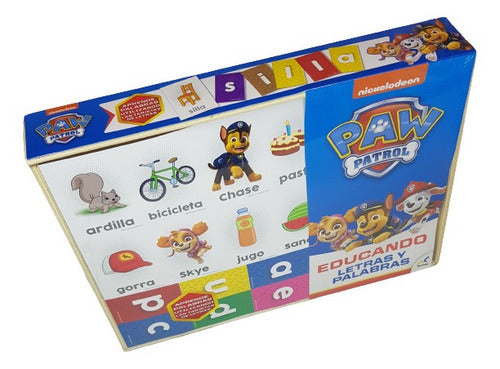 Educando Letras Y Palabras. Paw Patrol Nickelodeon Tarjetas