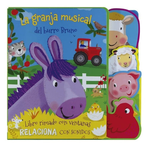 Set 4 Libros Con Ventanas.amigos Del Bosque, Selva, Granja..