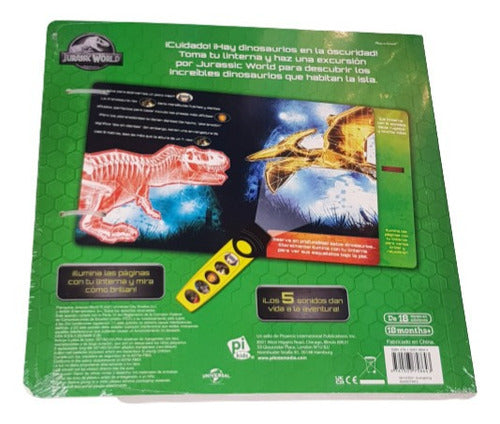 Libro Con Linterna Y Sonidos Dinosaurios En La Oscuridad