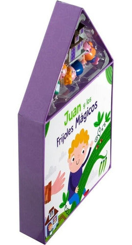 Libro Juan Y Los Frijoles Mágicos Con 4 Figuritas Pasta Dura
