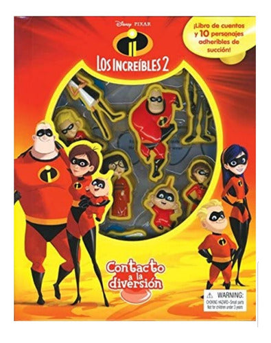 Los Increíbles 2 Libro Contacto A La Diversión 10 Figuras