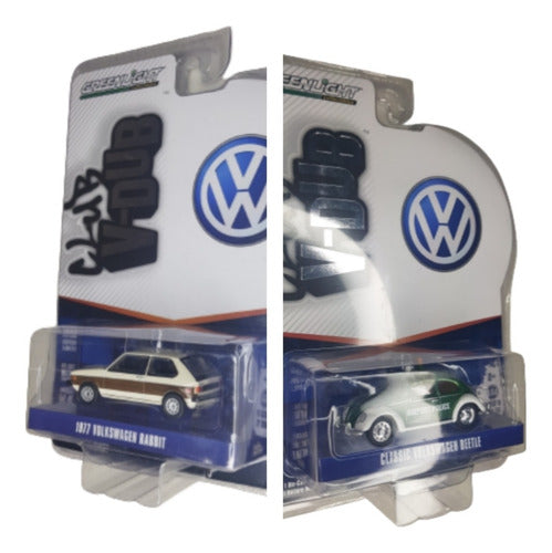 1 Carro Volkswagen Rabbit 1977&classic Beetle Greenlight