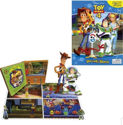 Divertilibros: Disney Toy Story 4 Con 10 Figuras Y Tapete
